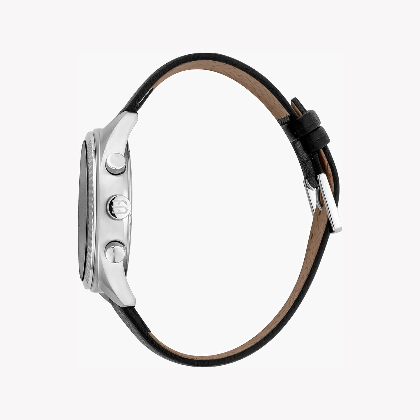 Esprit Men's Black Leather Watch, Black Dial | ES1G105M0075-1