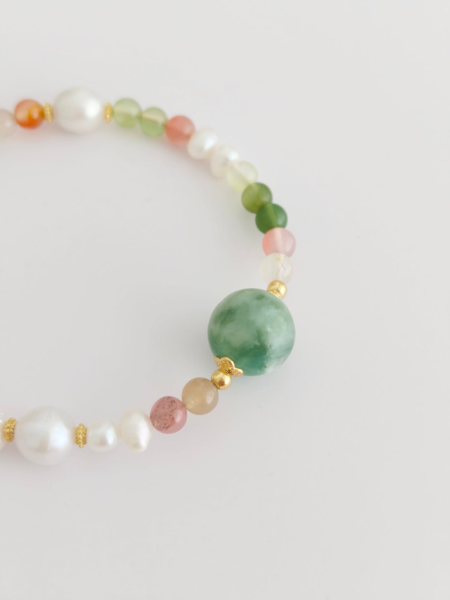 Pearl and Green Garnet Bracelet